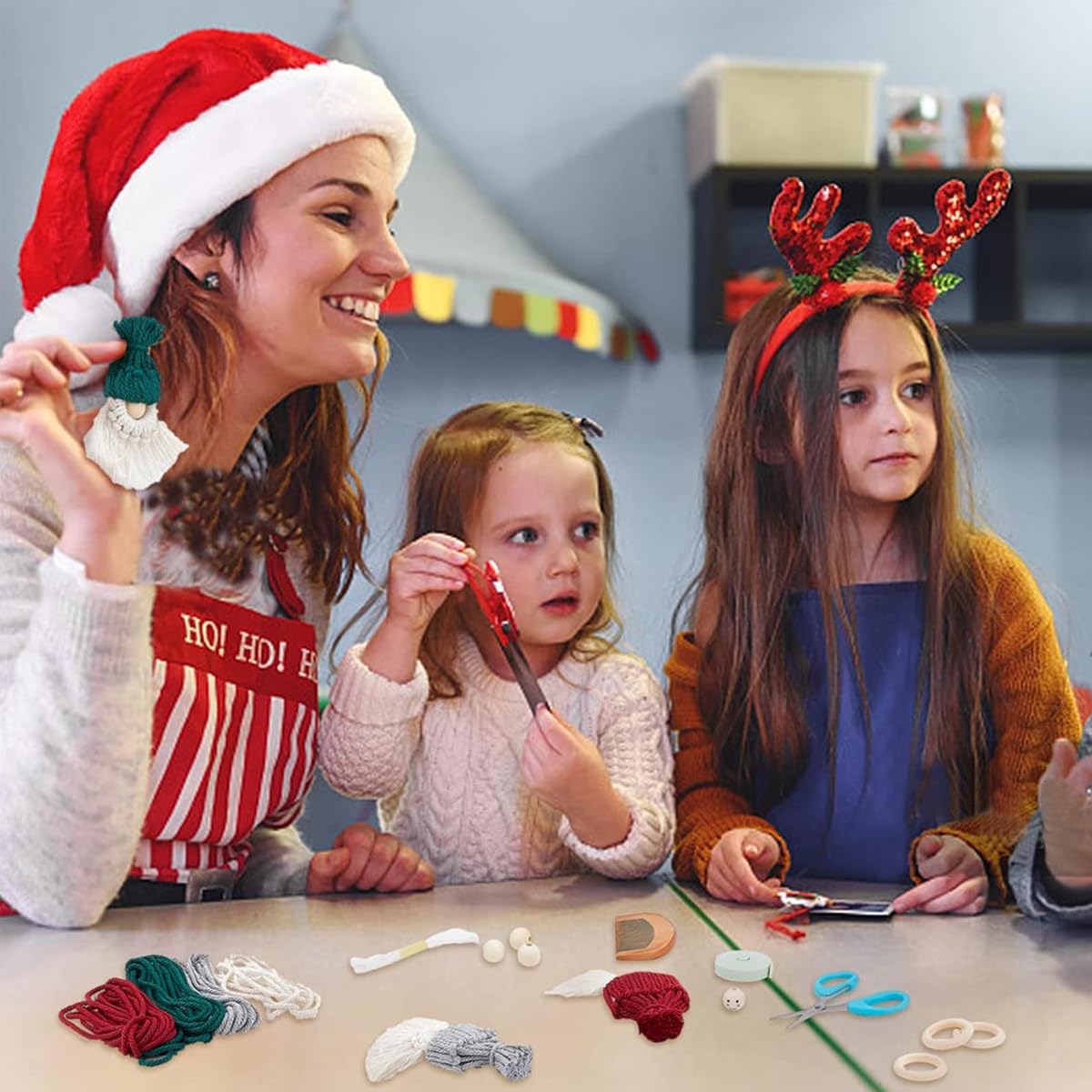 HASTHIP DIY Santa Claus Kit DIY Macrame Santa Claus for Christmas Tree Decor Christmas Tree Hanging Gnomes Santa Elf Christmas Decorations 6 Set HASTHIP DIY Santa Claus Kit DIY Macrame Santa Claus for Christmas Tree Decor Christmas Tree Hanging Gnomes Santa Elf Christmas Decorations 6 Set